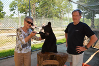 Jan had to feed the bear cub - I watched to make sure his mother wasn't nearby.