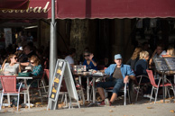 Aix en Provence.  Jan taking a break while I take a few photos.