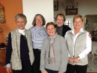 Taking a break with the ladies during our bridge event in Le Pouliguen France