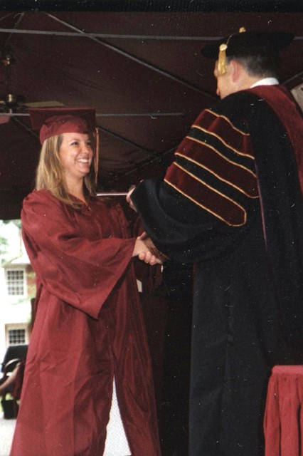 Julie_249.jpg - Free at last!!  A major milestone.  May 24, 2003.