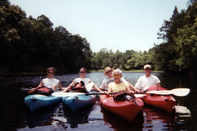 Julie_124.jpg - Kayaking in Apalachicola National Forest north of St George Island.  2000.