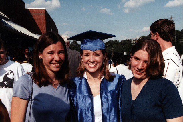 Julie_184.jpg - Your high school graduation - May 1999.  Christy and Traci managed to be at most of your major milestones.