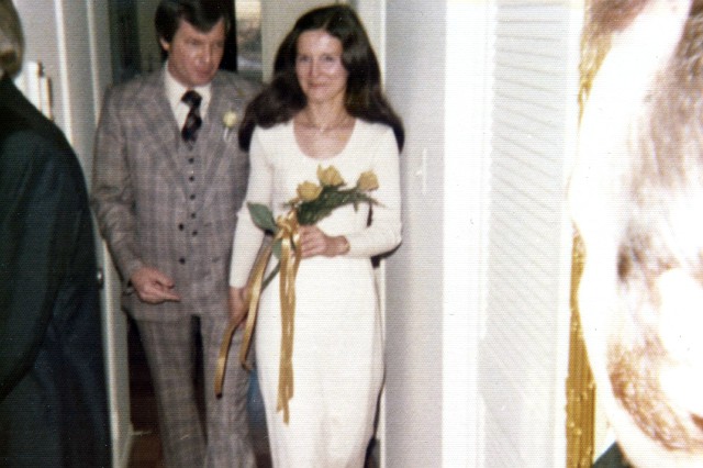 Julie_252.jpg - We were married in Lorraine Dziedzic Grant's apartment.  Lorraine was a good friend of Mom's and Mom lived with her for a short while prior to our wedding.  She is also James' Godmother.  Her hallway was our aisle to the ceremony.