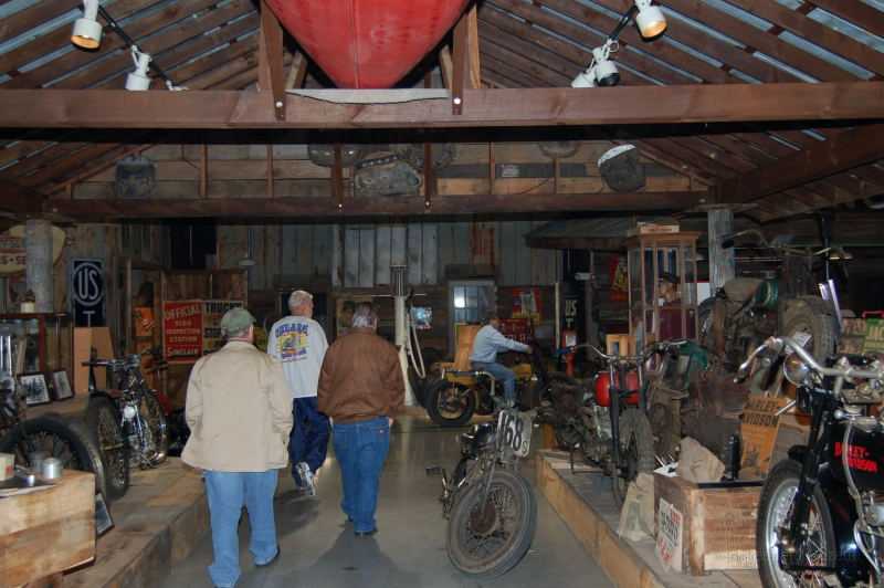 wheelsThruTime0065.JPG - Dale takes a bike for a spin around the museum.